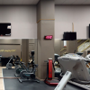 LED clock timer in fitness center.