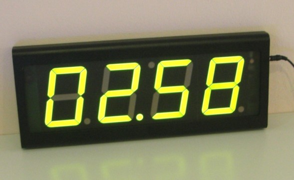 Ρολόι θερμόμετρο LED εσωτερικού χώρου κίτρινο