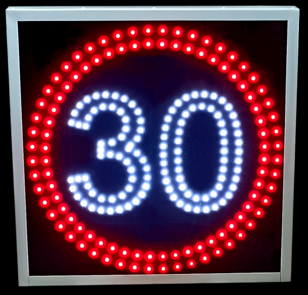 Ηλεκτρονική πινακίδα ορίου ταχύτητας LED φ650