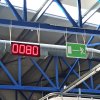 Industrial counter LED display in a factory of refrigerators