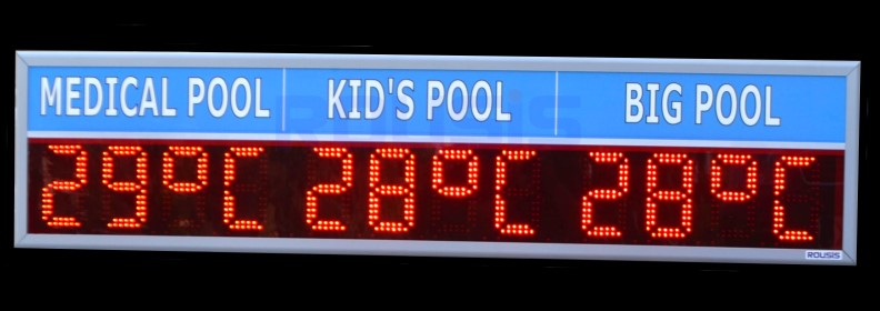 Знак за температура на плувния басейн