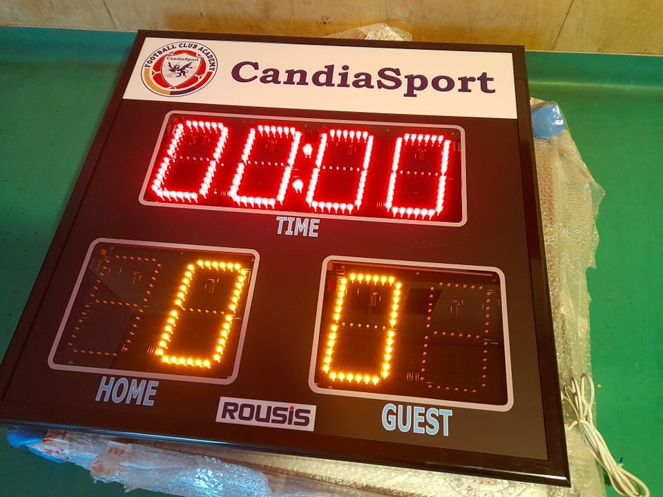 Club Candia Sport е пионер, използващ електронни табла във футболните стадиони 
